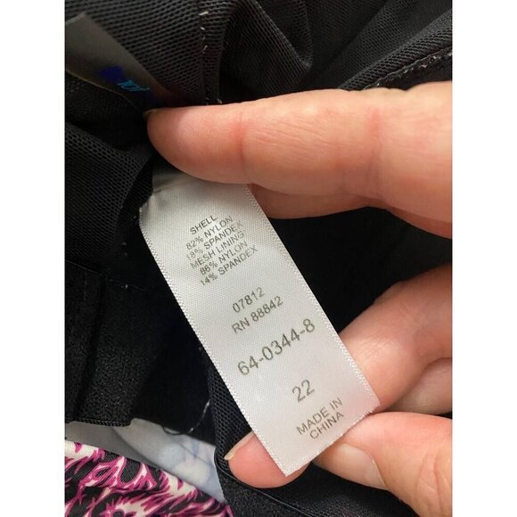 Swimsuits For All Black Paisley Print Padded Tankini - 22 - Picture 11 of 11